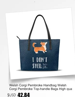 Welsh Corgi Pembroke сумка на плечо Вельш Corgi Pembroke кожаная сумка для путешествий высокое качество женские сумки кошелек