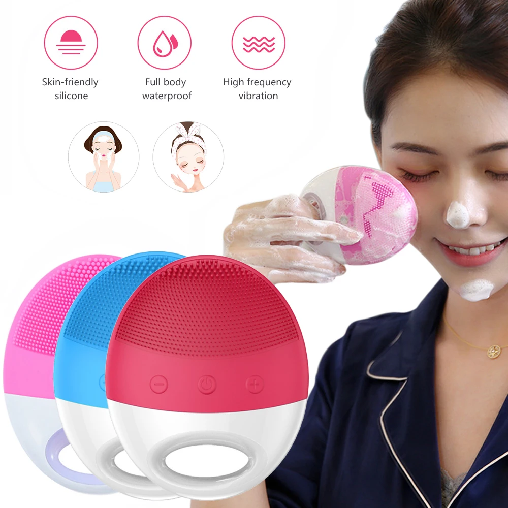 Многофункциональная ультразвуковая щетка для чистки лица электрическая