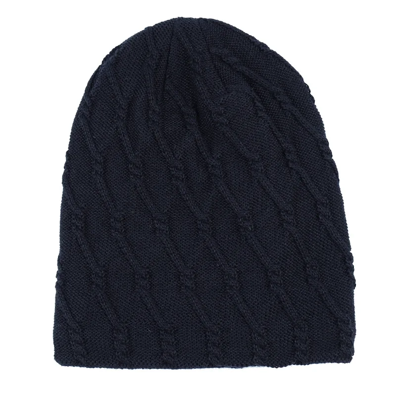 Зимняя шапка toque, Мужская плюшевая шерстяная шапка, теплые наушники, вязаная шапка, для улицы, Конопляный узор, пуловер, шапка Skullies Bonnet beanie cc Hat
