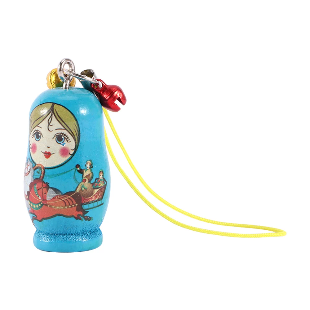 12 шт./компл. милый мини Матрешка русский брелок в виде кукол капельная деревянная