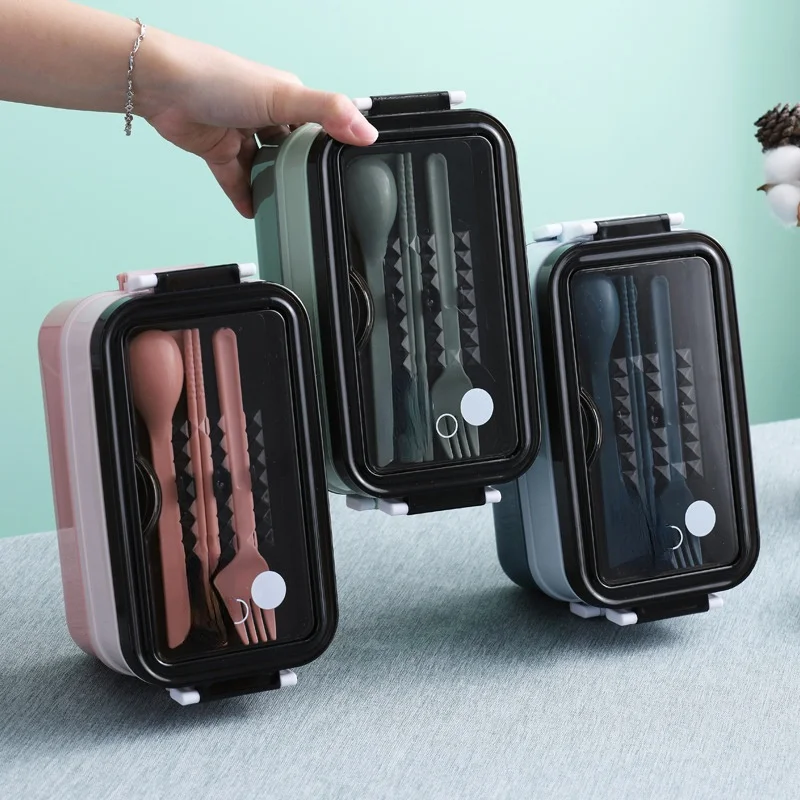 

304 Ланч-бокс из нержавеющей стали Bento, коробка для школы, детей, офисных работников, 2-х слойный Ланч-бокс Microwae с подогревом, контейнер для хран...