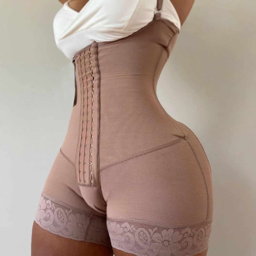 Women's Corset Open Bust Waist Trainer Tummy Control Slimming Butt-lifting Shapewear Bodysuit Open Crotch Thigh Trimmer Faja