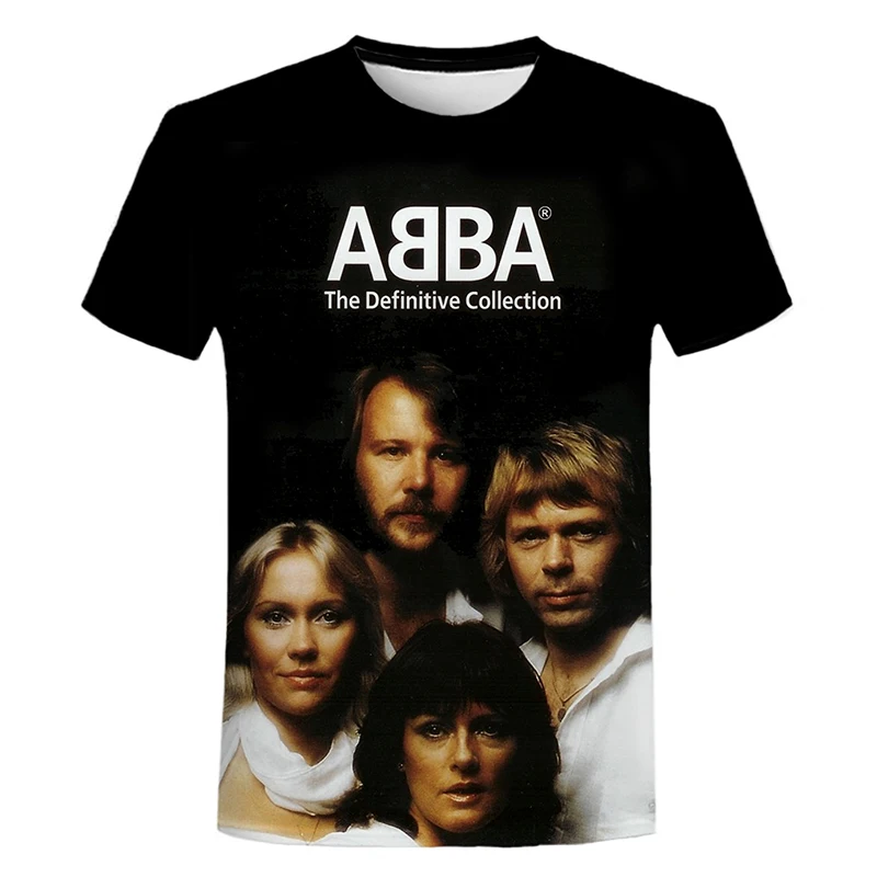 Новая футболка ABBA с 3D принтом для мужчин и женщин забавная Повседневная коротким