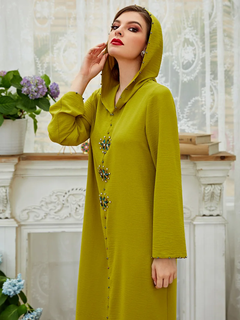 Abaya Дубай кафтан искусственное мусульманское платье мусульманские Вечерние