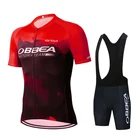 Новый Orbeaful команда красного цвета с коротким рукавом Велоспорт Джерси для мужчин летняя Велоспорт Джерси дышащая велосипедная Одежда наборы