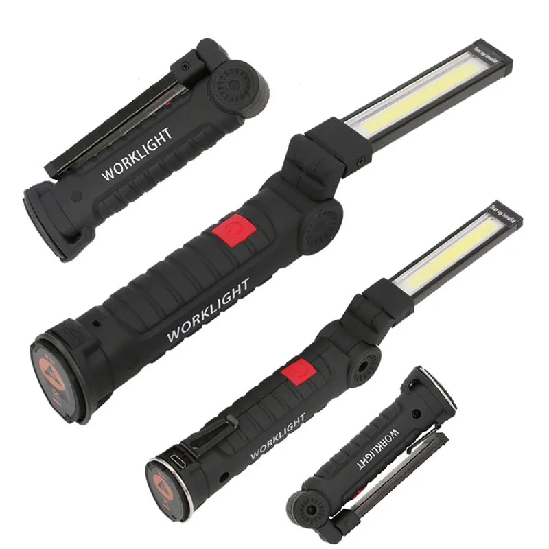 Светодиодный портативный фонарик USB фонарь светильник Магнитный перезаряжаемый