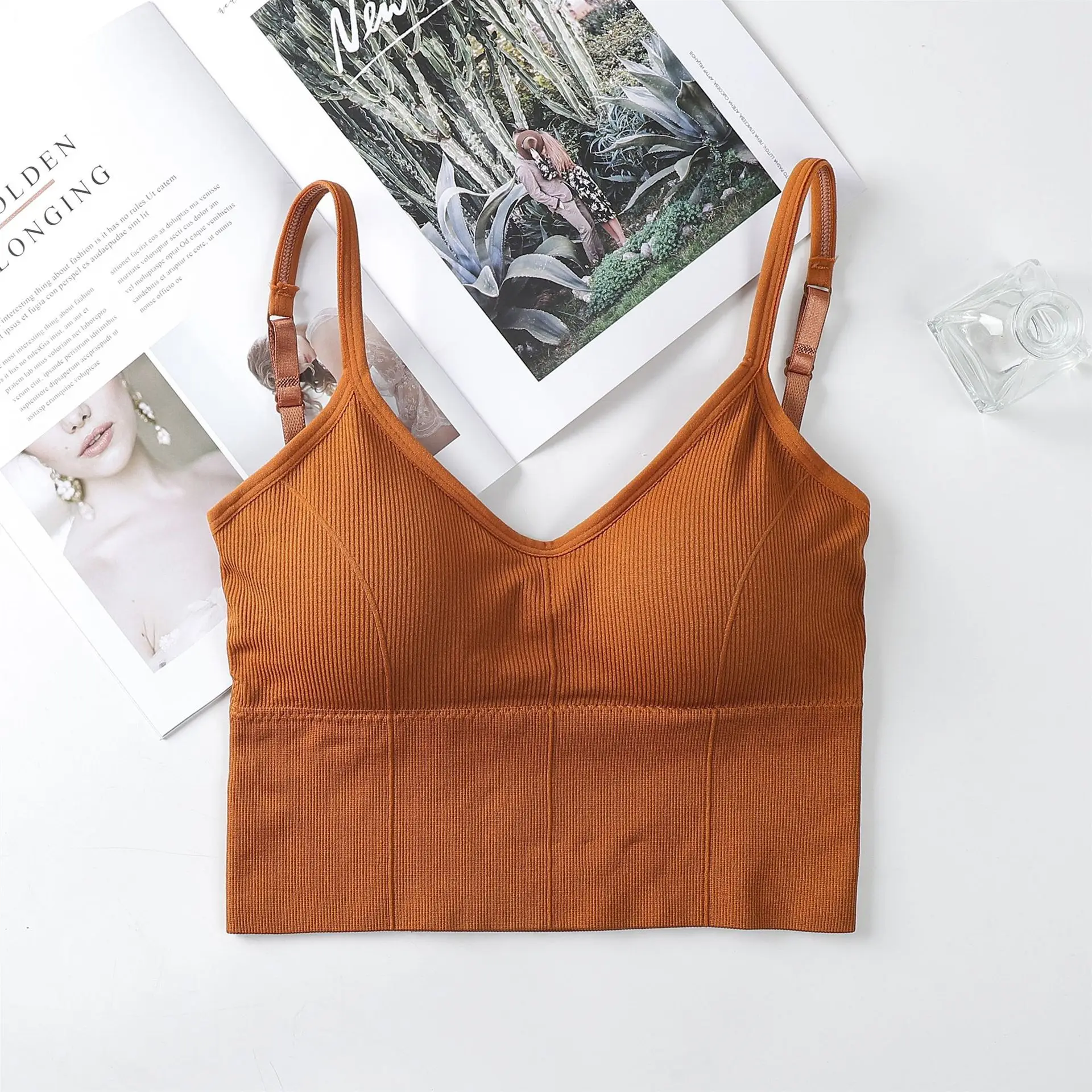 

Women's Big U Sexy Back Wrapped Bra Girl Sports Yoga Vest Bra