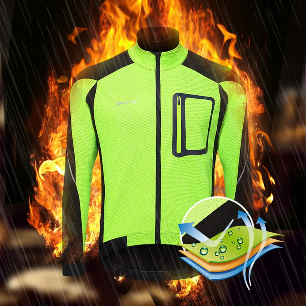 Мужская теплая зимняя водонепроницаемая велосипедная куртка Outto ветровка с