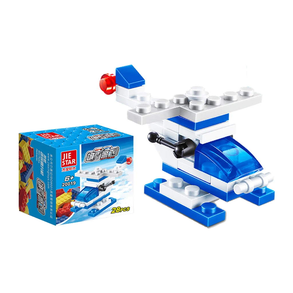 Пластиковые Мини DIY строительные блоки автомобиль пожарный двигатель модель для