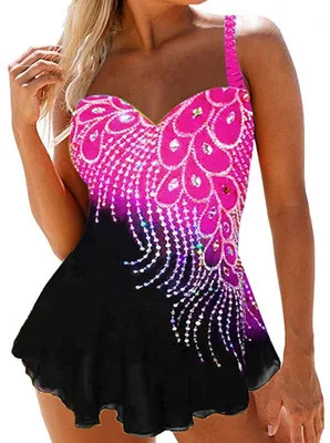 

Swimsuit female sexy cover belly show thin split ins super fairy three piece Student Korean conservative Bikini Swimsuit