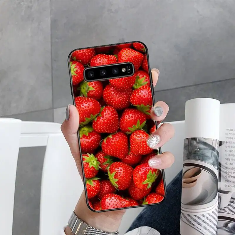 

Green cherry fruit cherry Blueberry Strawberry Phone Case For Samsung Galaxy S5 S6 S7 S8 S9 S10 S10e S20 edge plus lite