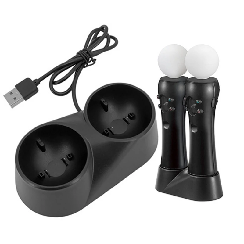 Двойное зарядное устройство док-станция подставка для S ony Play Station PS4 VR Move PSVR PS 4