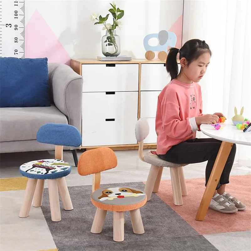 

[VIP] Fashion Creative Household Solid Wood Backrest Stool Home Furniture Decorations Chair Living Room Shoe Change Small Bench