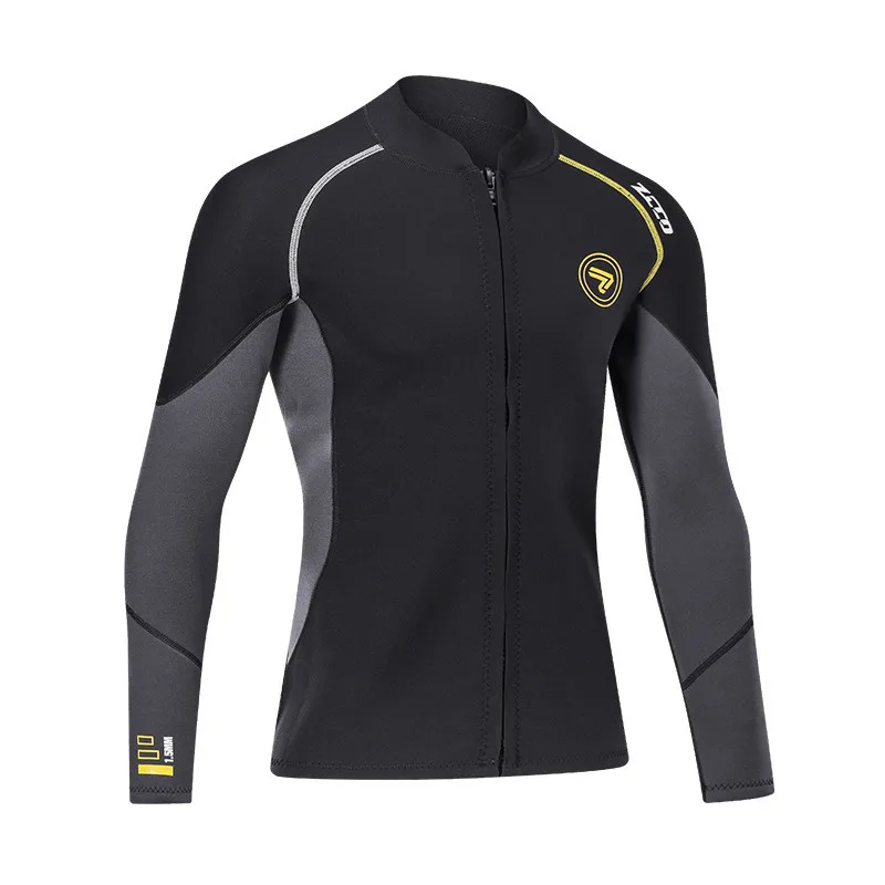 

winter Swimwear jacket coat wetsuit male long ZCCO sleeve neoprene snorkeling fishing men diving surfing 1.5MM jacket thermal we
