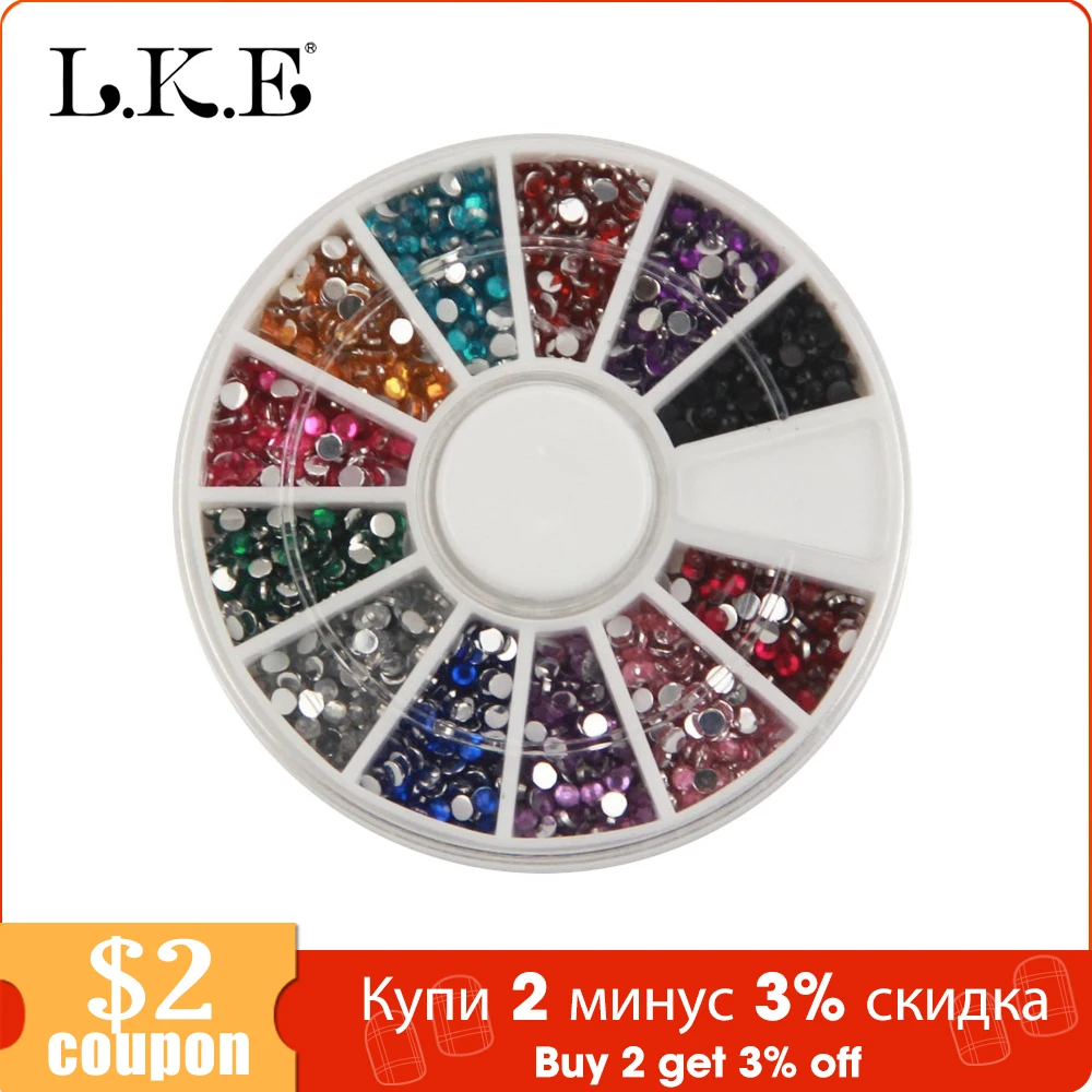 LKE лак для ногтей Стразы драгоценные камни карандаш-захват Кристалл Picker восковой карандаш инструменты для дизайна ногтей 12 цветов округлые бусины дизайн ногтей Стразы