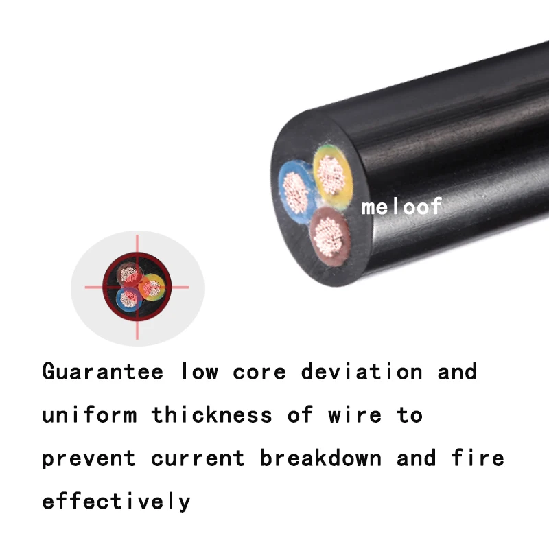 10 м резиновый мягкий кабель 18 AWG 0,75 мм2 силовой провод 2/3 жилы контакты медный провод проводник Электрический YZW кабель черный