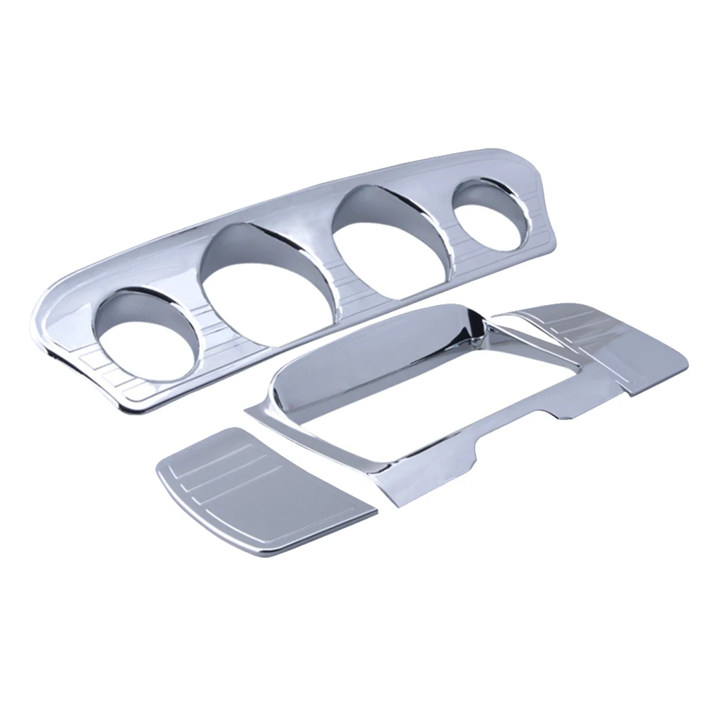 Три линии датчик стерео Акцент Накладка для Harley Electra Street Tri Glide 14 18|Измеритель