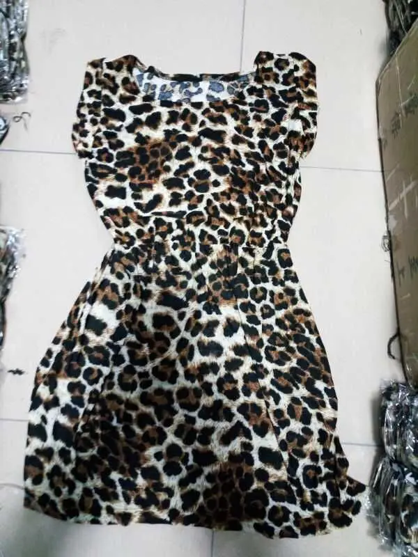 Женское летнее платье с леопардовым принтом облегающее пляжное размера плюс