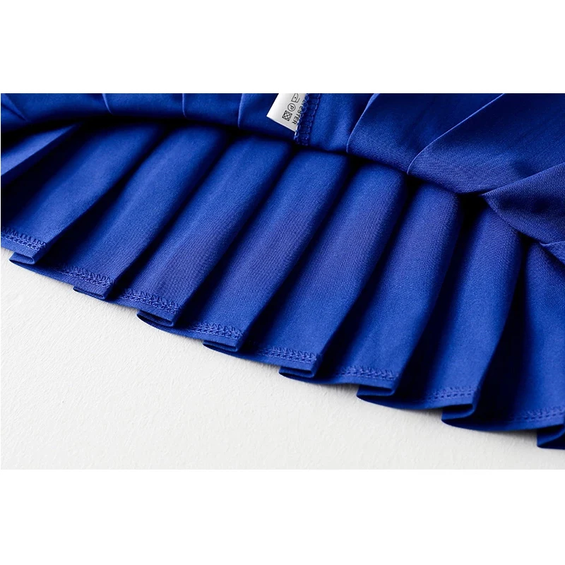 Children's Suit For Girls Summer Short Sleeve Bow Top + Pleated Skirt Sailor Moon Cosplay Sets Casual Outfit Baby Kids Clothing