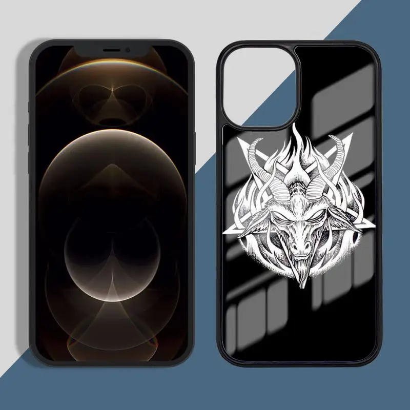 

Goat Head Satan Phone Case PC for iPhone 11 12 pro XS MAX 8 7 6 6S Plus X 5S SE 2020 XR