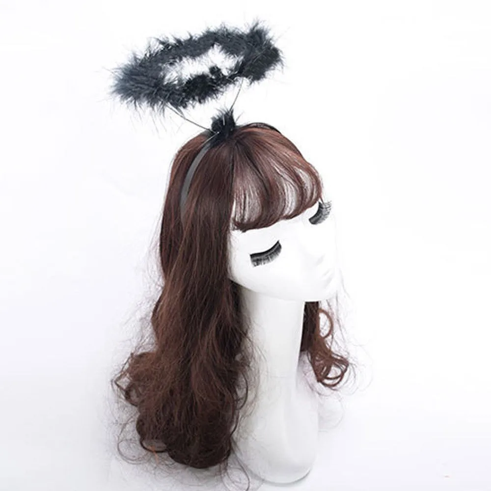 Creative Ladied Adult Fluffy Halo Angel Headband Fancy Dress Party Hairband New Cute hair accessories |