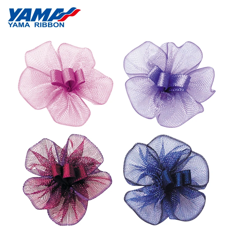 

YAMA Organza Ribbon Flower Diameter 22mm±3mm 200pcs/bag Appliques DIY Apparel Accessories Wedding Decoration