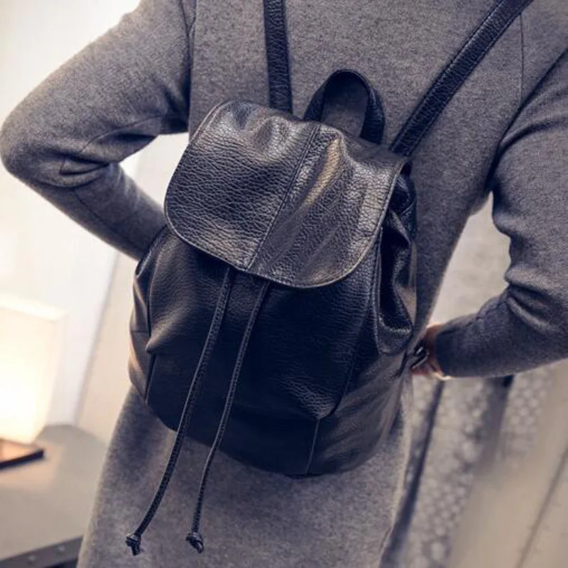 

Factory Direct Sales Wholesale Women's Bags 2021 New Washed PU Leather Backpack Soft Surface Student Schoolbag Backpack Large