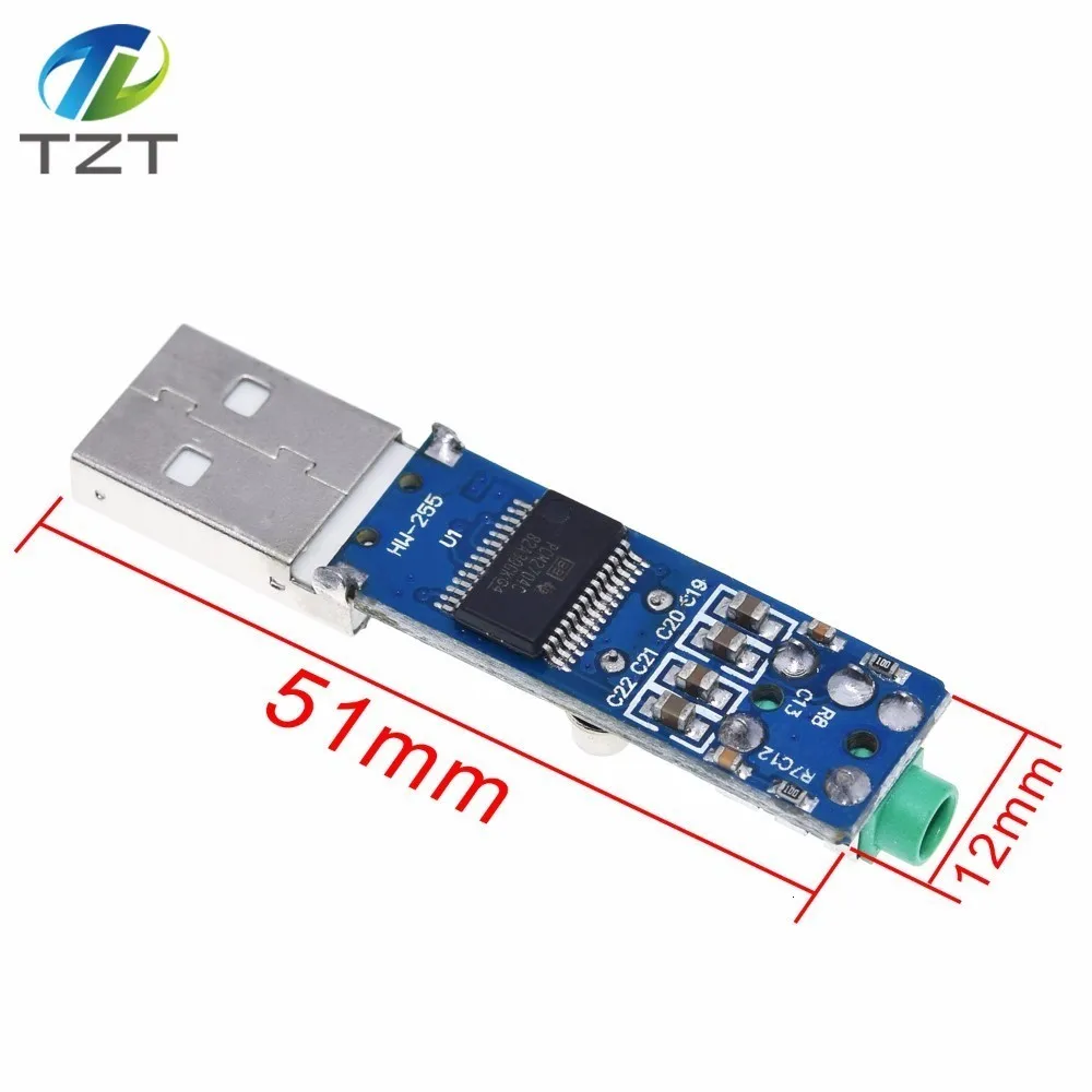 TZT 5V Mini PCM2704 USB DAC HIFI звуковая карта Power декодер плата модуль для Arduino Raspberry Pi 16 бит |