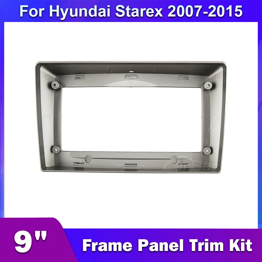 

2 Din 9 Inch Car Radio Frame for Hyundai Starex H1 2007-2015 GPS Stereo Cover Panel Dash Mount Trim Kit Audio Fascia Bezel