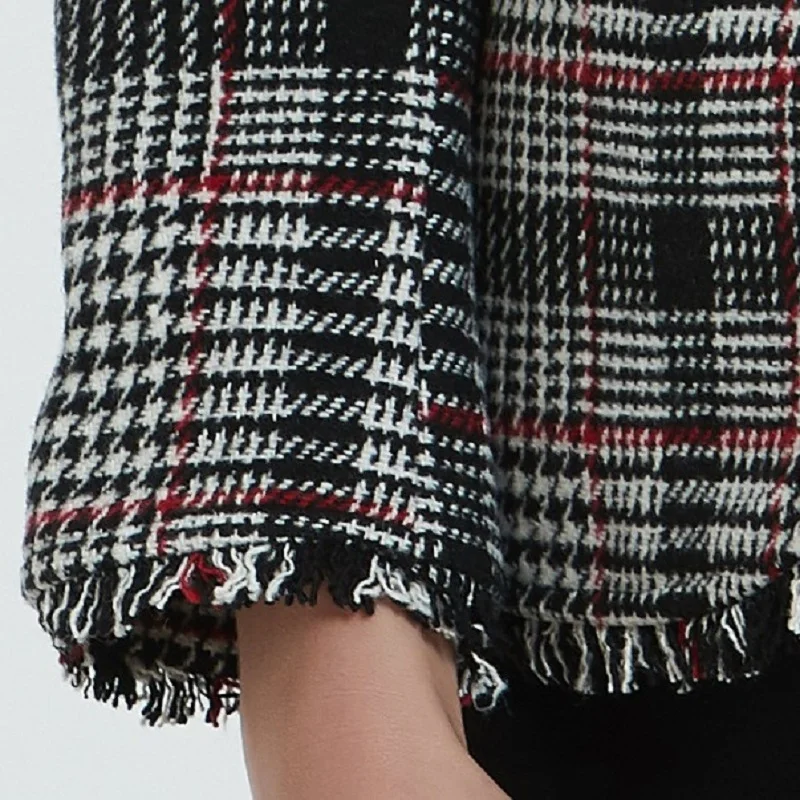 Dressnow высокое качество женские зимние тяжелые твидовые клетчатые куртки пальто