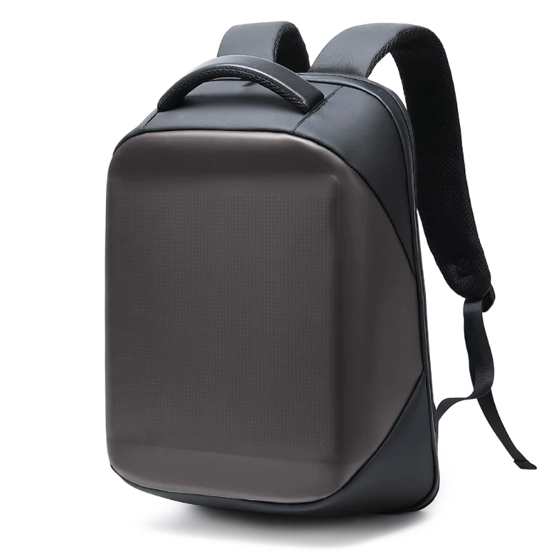 

Backpac Smart LED Backpack Fashion Black Customizable Laptop Backpack with Customizable Digital Pixel LED Screen with APP Unisex