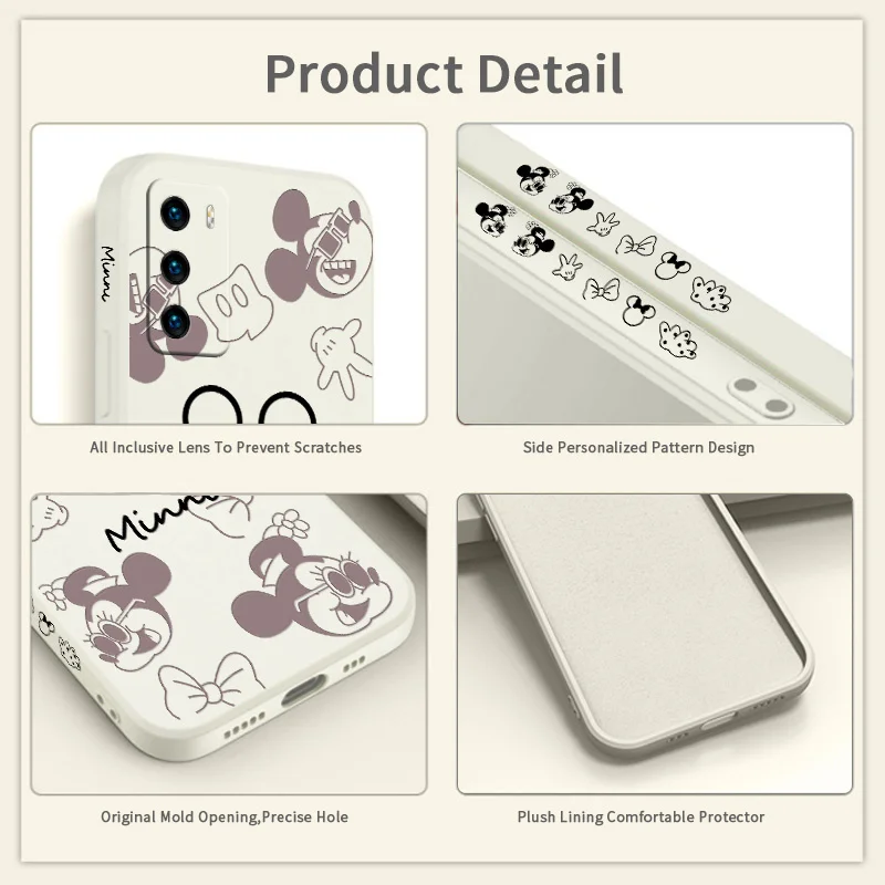 

Cute Pattern Case For Huawei P40 P40Lite P40pro P40ProPlus P30 P30Lite P20 Pro Mate 40 40Pro 30 20 Liquid Silicone Cover
