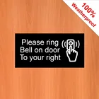 3 х пожалуйста, дверной звонок на правую наклейку, 100% водонепроницаемый Премиум, виниловый