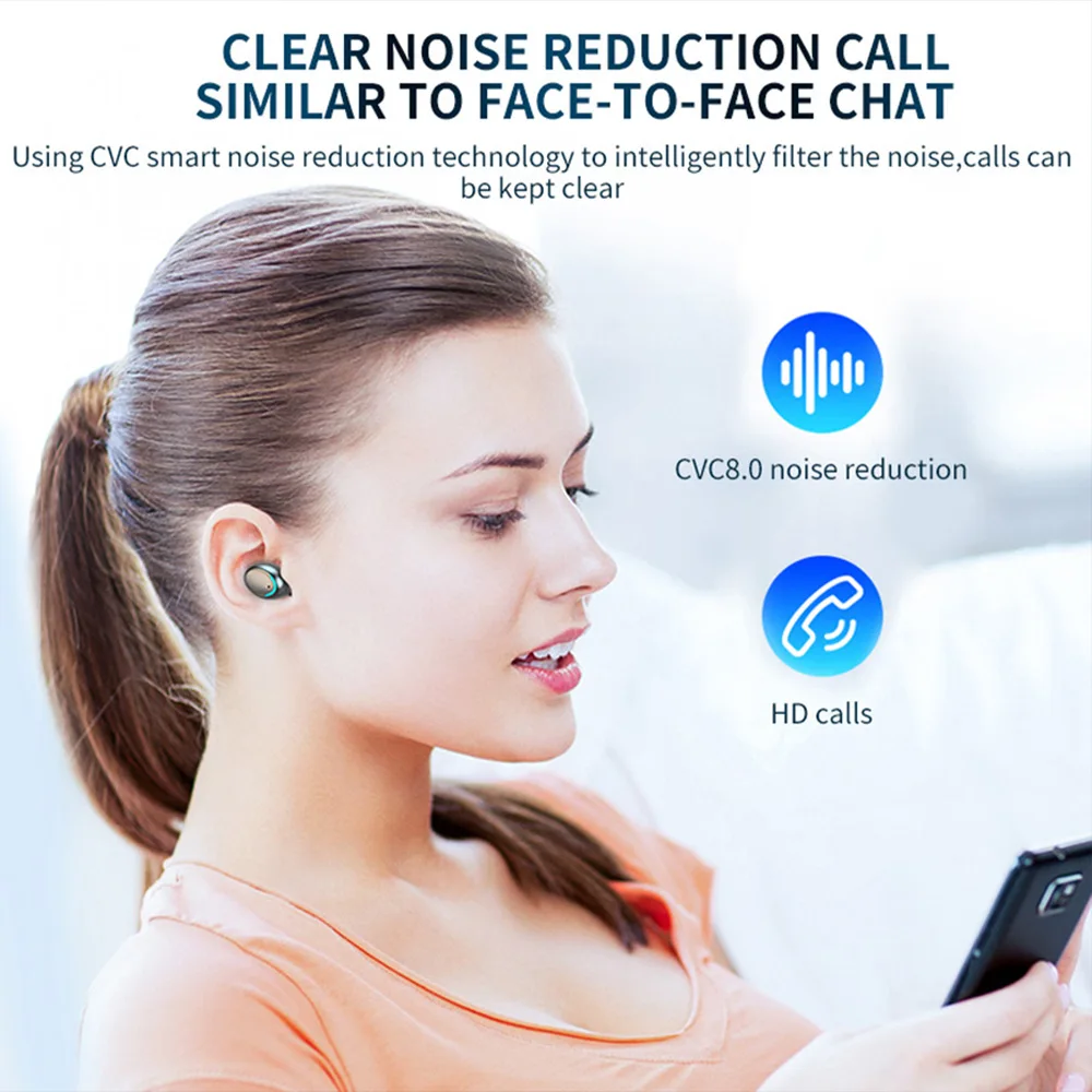 Беспроводные наушники V5.1 F9 Tws bluetooth-наушники спортивная водонепроницаемая
