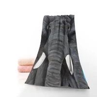 custom elephent towel washcloth home textile travel hand face towel microfiber fabric bathroom towels for adults