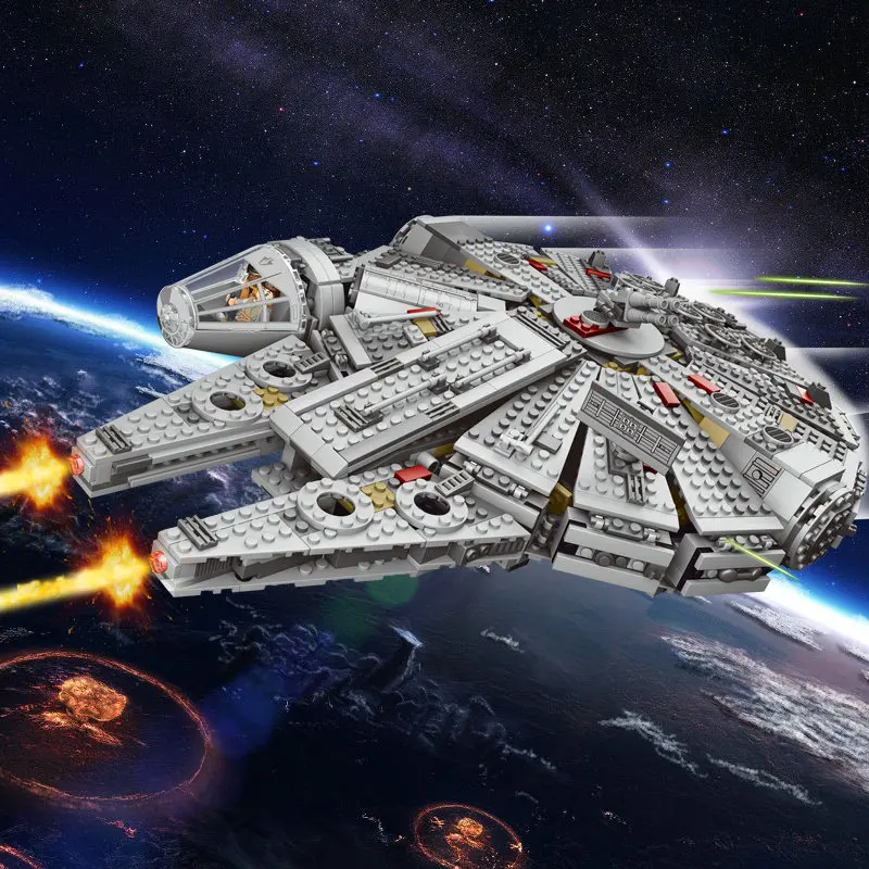 Звездные космические войны серии Пробуждение силы Миллениум Фальконе Legoed 6210 75105