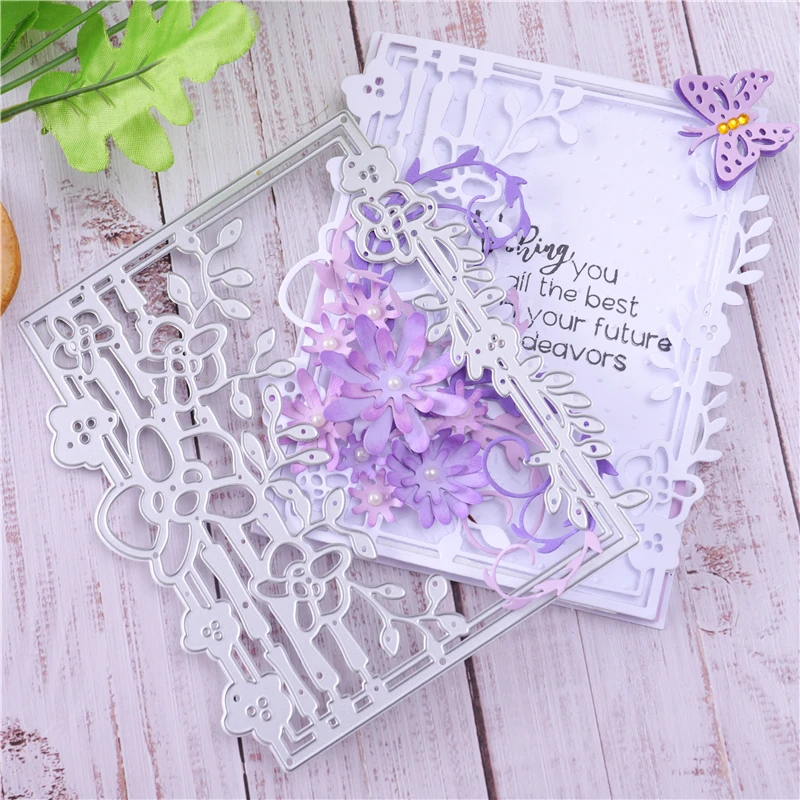 Eastshape штампы Цветочная рамка металлические для резки скрапбукинг новинка 2020