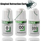 1 бутылка зубной нити, одноразовый шнур для вытягивания десен, трикотажная хлопчатобумажная резинка, стоматологический материал, размер 0 00 000, длина 274 см