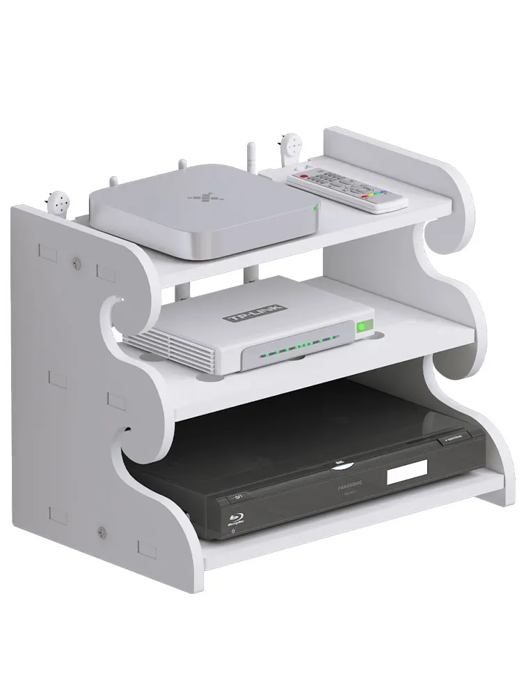 

Living room shelf Wall Shelf TV Hook Rack Easy Touch Space Saving Kitchen Wall Storage Rack Punch-free TV set-top box rack