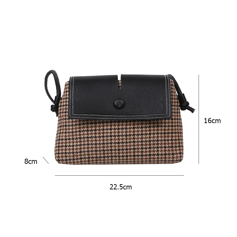 

Simply Crossbody Bags Retro Houndstooth Shoulder Messenger Bag Lady Fashion Travel Small Handbags for Women 2020