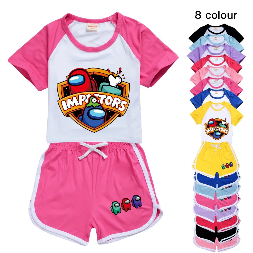 

Kids Boy Clothes Set Summer Cartoon Sets 2Pcs Short Sleeve T-Shirt + Shorts Children Sports Set 2-16Year Teen Tracksuit
