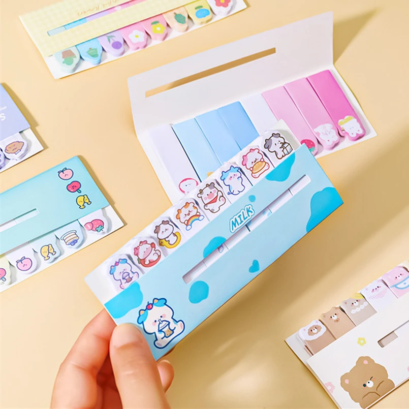 

Cute Cartoon Animal Bookmark Memo Pad Self-Stick Notes Diy Notebook Paper Planner Korean Stationery Notepad Notes