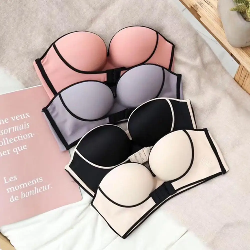

Sexy Invisible Bra Women Push Up Bras Strapless Backless Front Buckle Brassiere Comfort Seamless Bralette Underwear