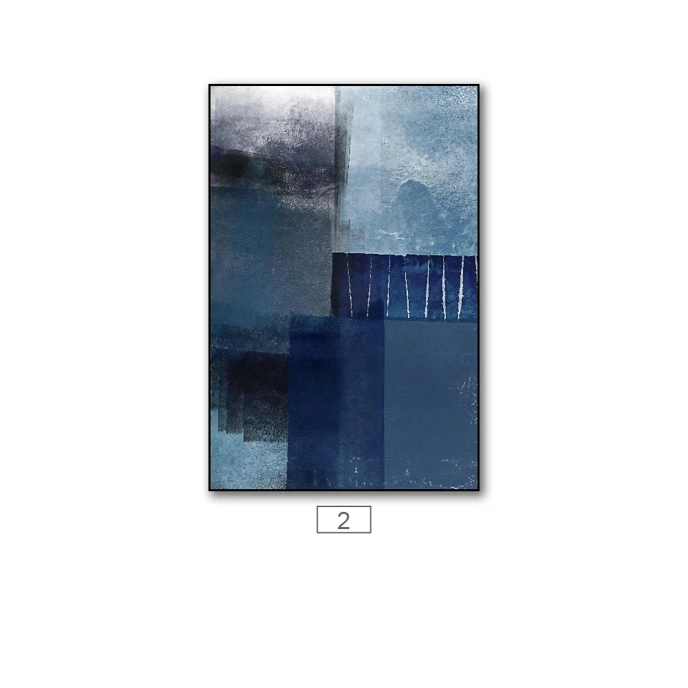 

Nordic Abstract Painting Minimalist Decor Blue Gradient Graffiti Poster Wall Art Canvas Pictures for Home Cuadros Decoration