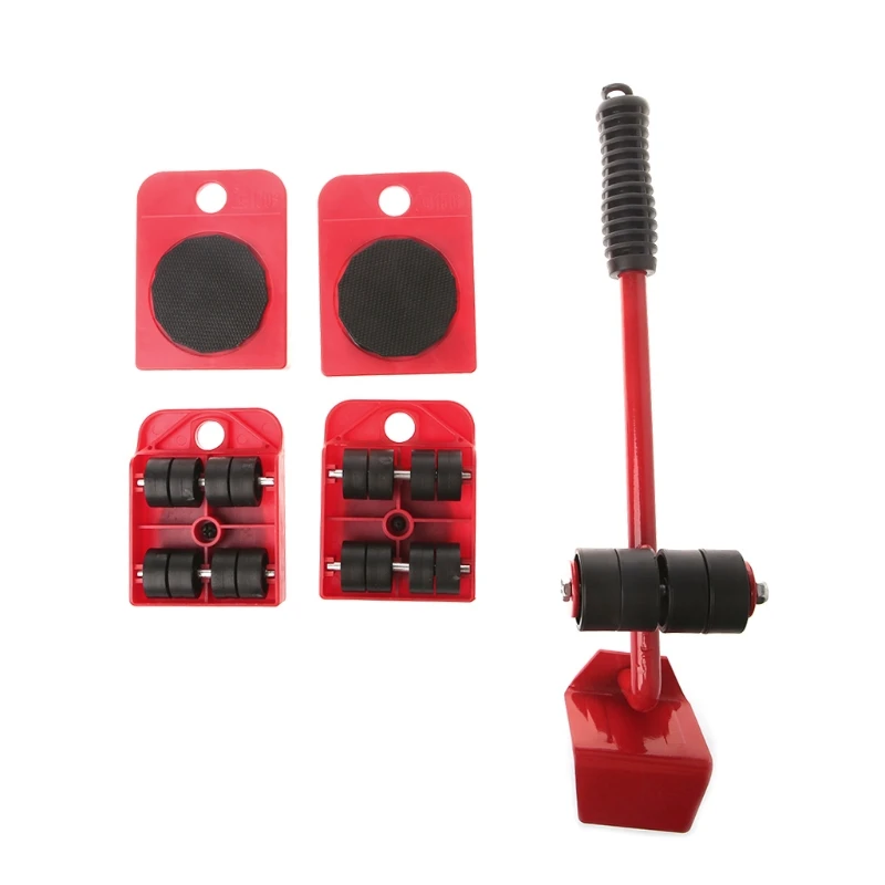 

5Pcs Furniture Transport Roller Set Removal Lifting Moving Tool Heavy Move House