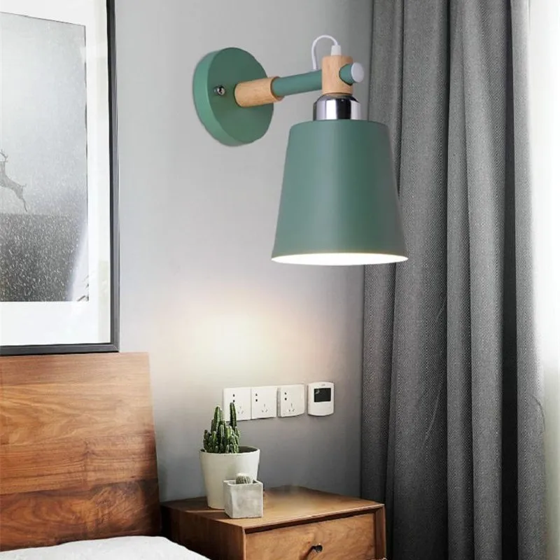 Скандинавский Макарон современная настенная лампа Настенные светильники