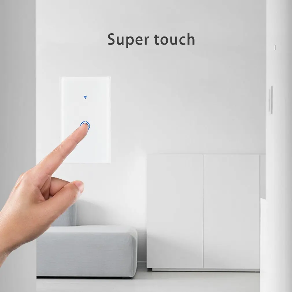 US plug WIFI Smart Touch Switch Wall Light Screen Voice Control High Sensitivity Simple Dirt Proof | Обустройство дома