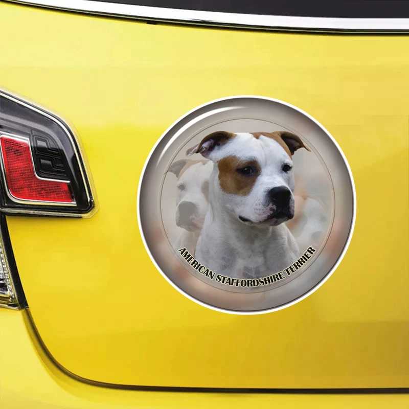 

S61913# American Staffordshire Terrier Dog Self-adhesive Decal Car Sticker Waterproof Auto Decors on Bumper Rear Window Laptop
