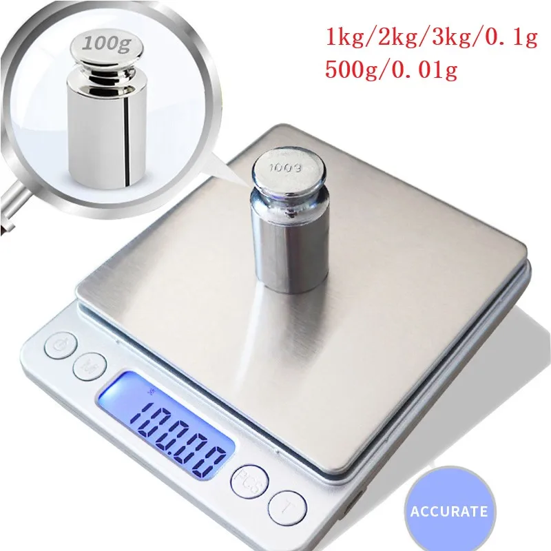 1/2 кг/3 кг/0 1g 500g/0 01g ЖК дисплей цифровые электронные весы Высокая точность