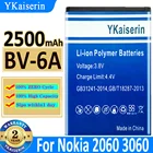 Аккумуляторная батарея ykaisсеребрина 2500 мАч для Nokia Banana 2060 3060 5250 BV-6A 8110 4G BV6A BV 6A Bateria, быстрая доставка